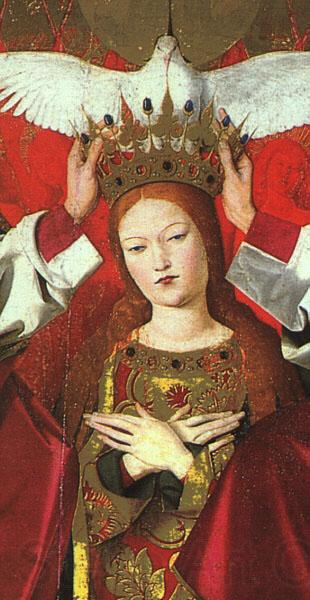 CHARONTON, Enguerrand The Coronation of the Virgin, detail: the Virgin jkh Norge oil painting art